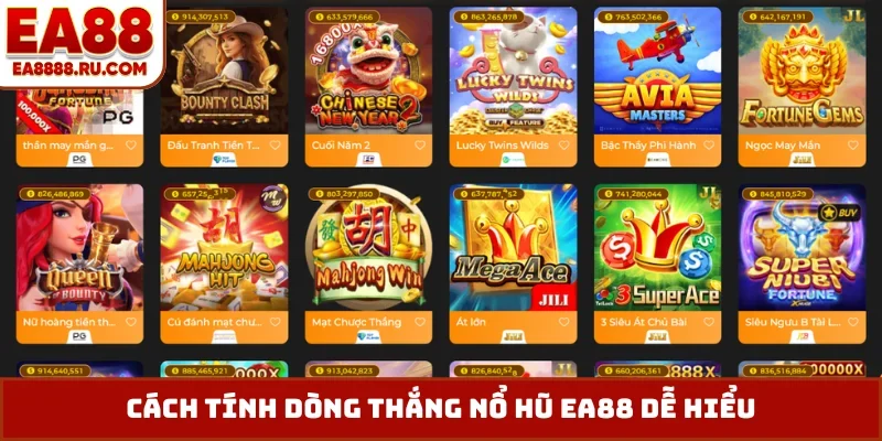 Cách tính dòng thắng nổ hũ EA88 dễ hiểu