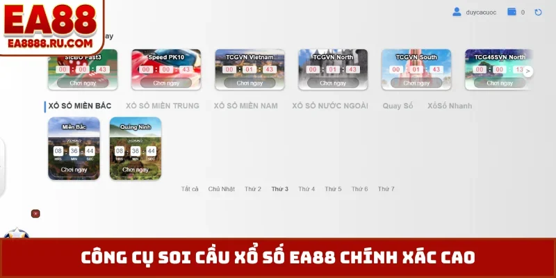 Công cụ soi cầu xổ số EA88 chính xác cao
