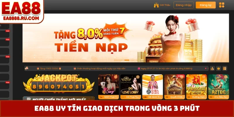 EA88 uy tín giao dịch trong vòng 3 phút